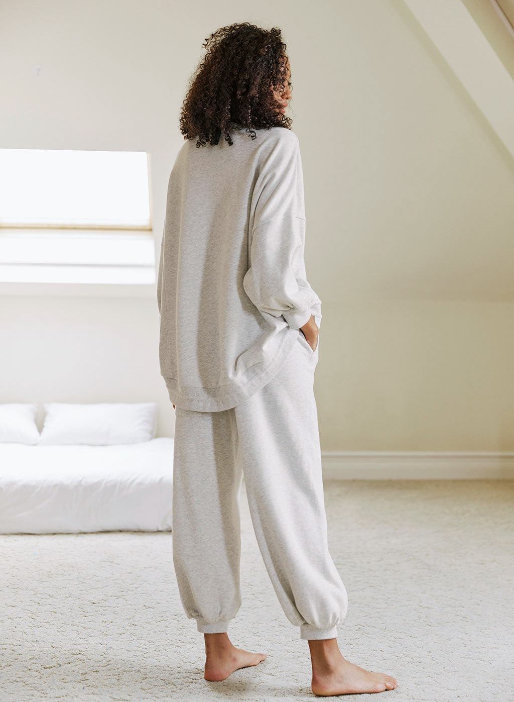 Dividing line pocket sweatpants