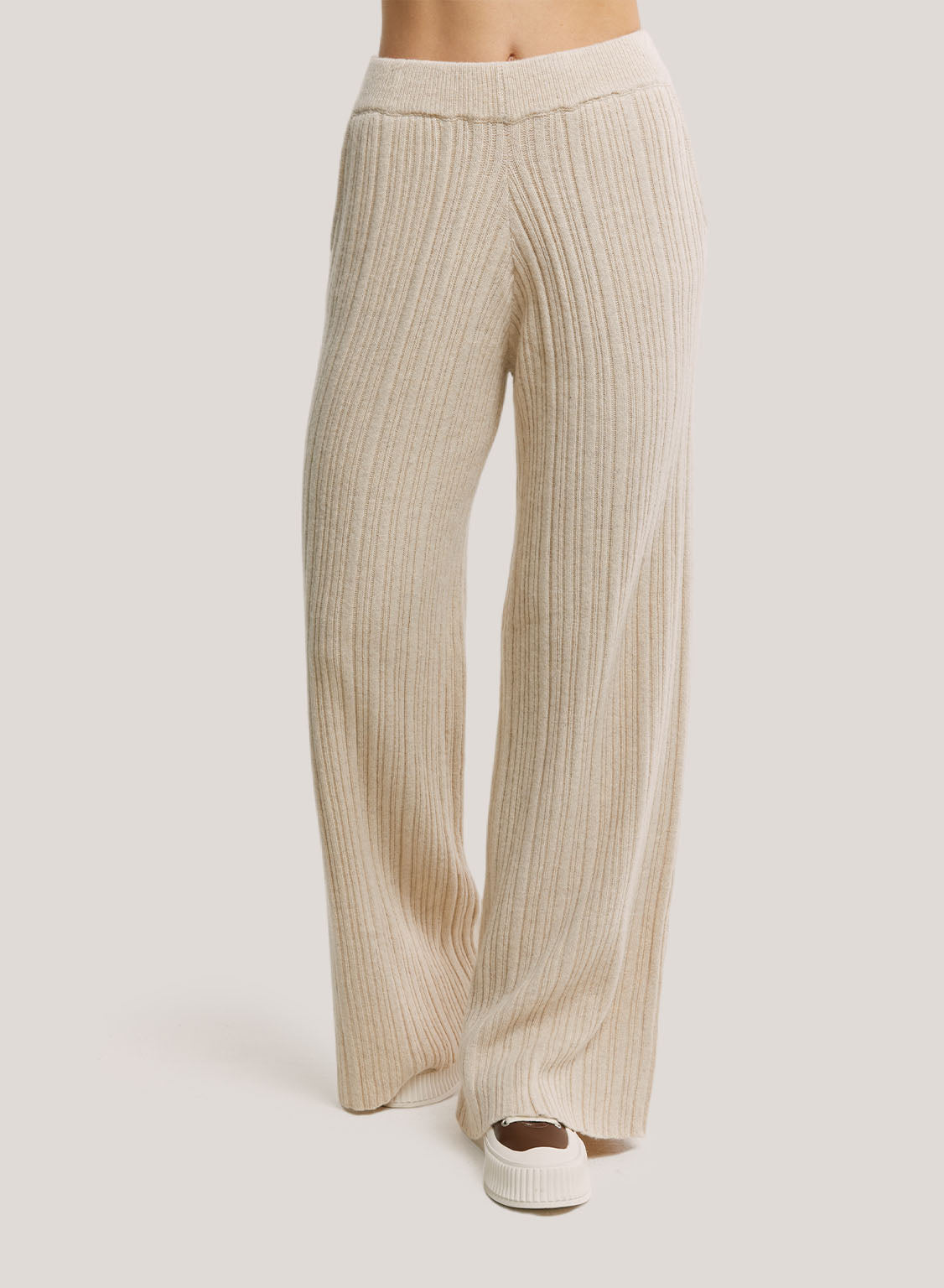 100% Yak Wool Wide-Leg Trousers