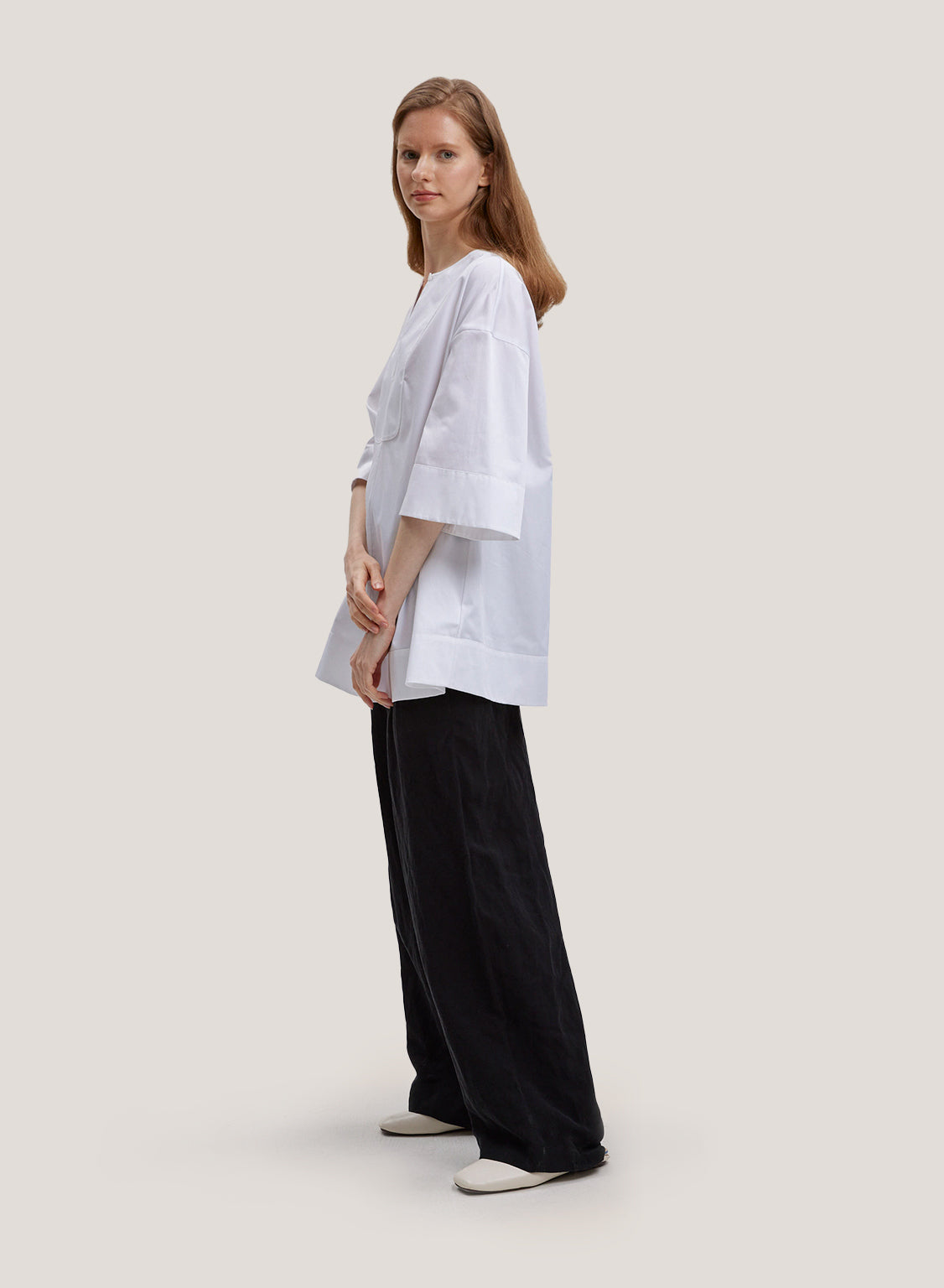 100% Cotton Oversized Peasant Blouse