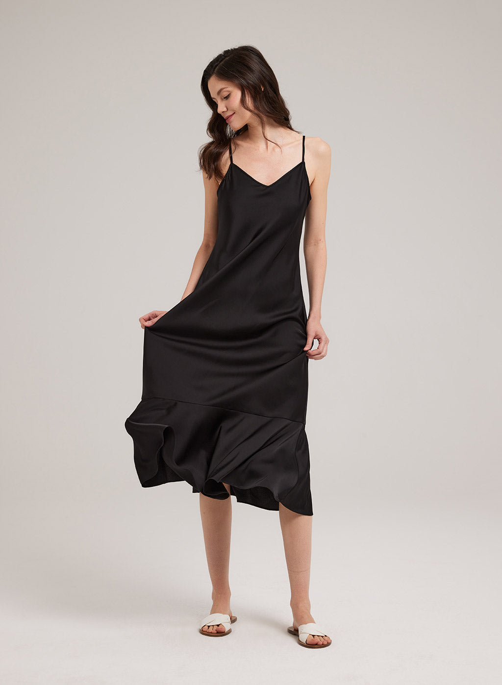 Slip Fishtail Midi Dress
