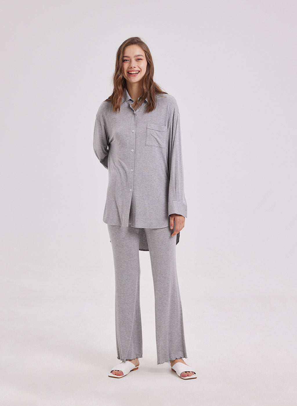 Long-Sleeve Pajama Shirt