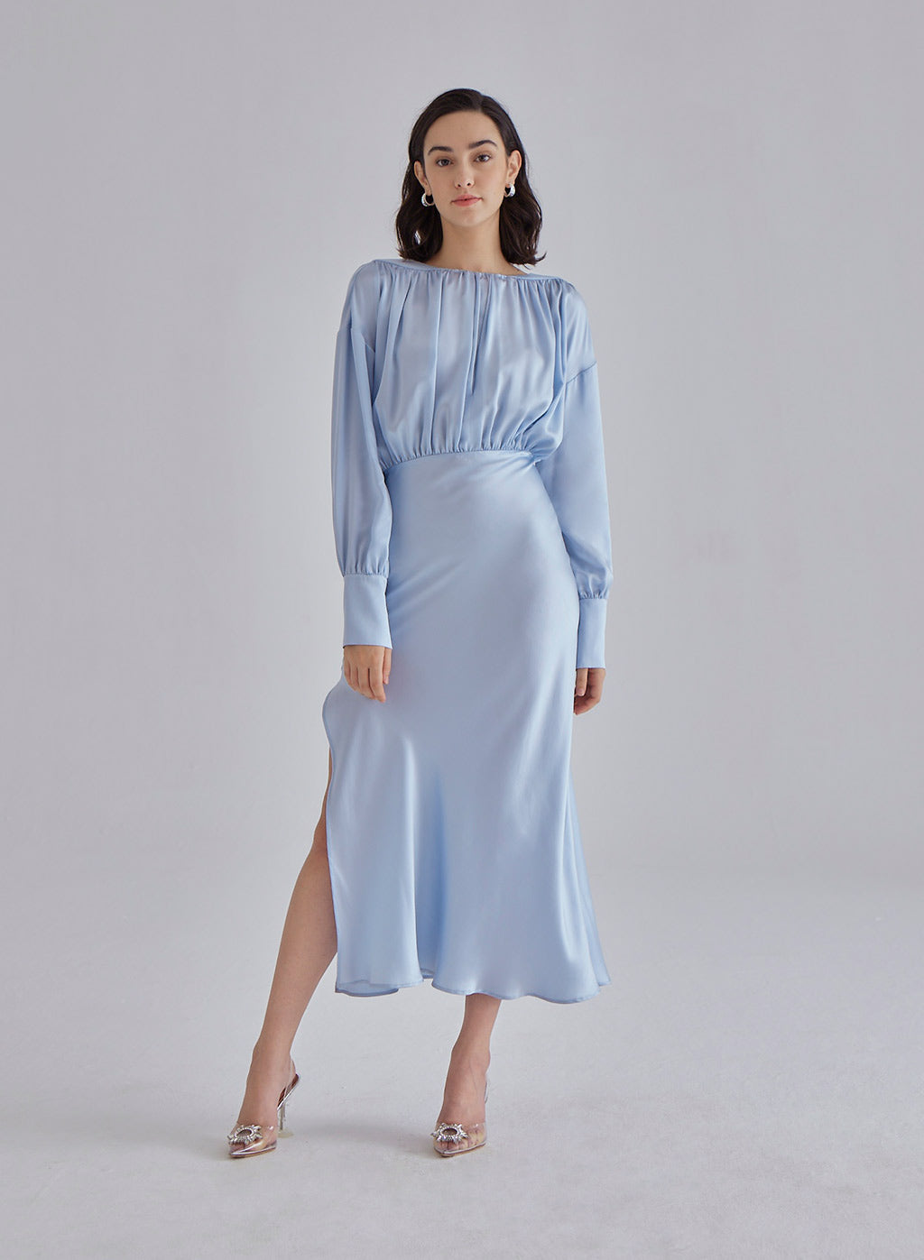 Lavender Fields Maxi Silk Dress