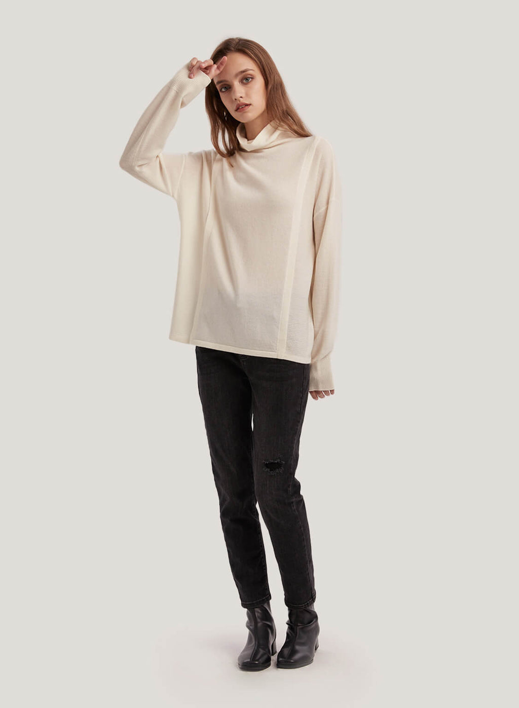 Fine 100% Wool Turtleneck Sweater