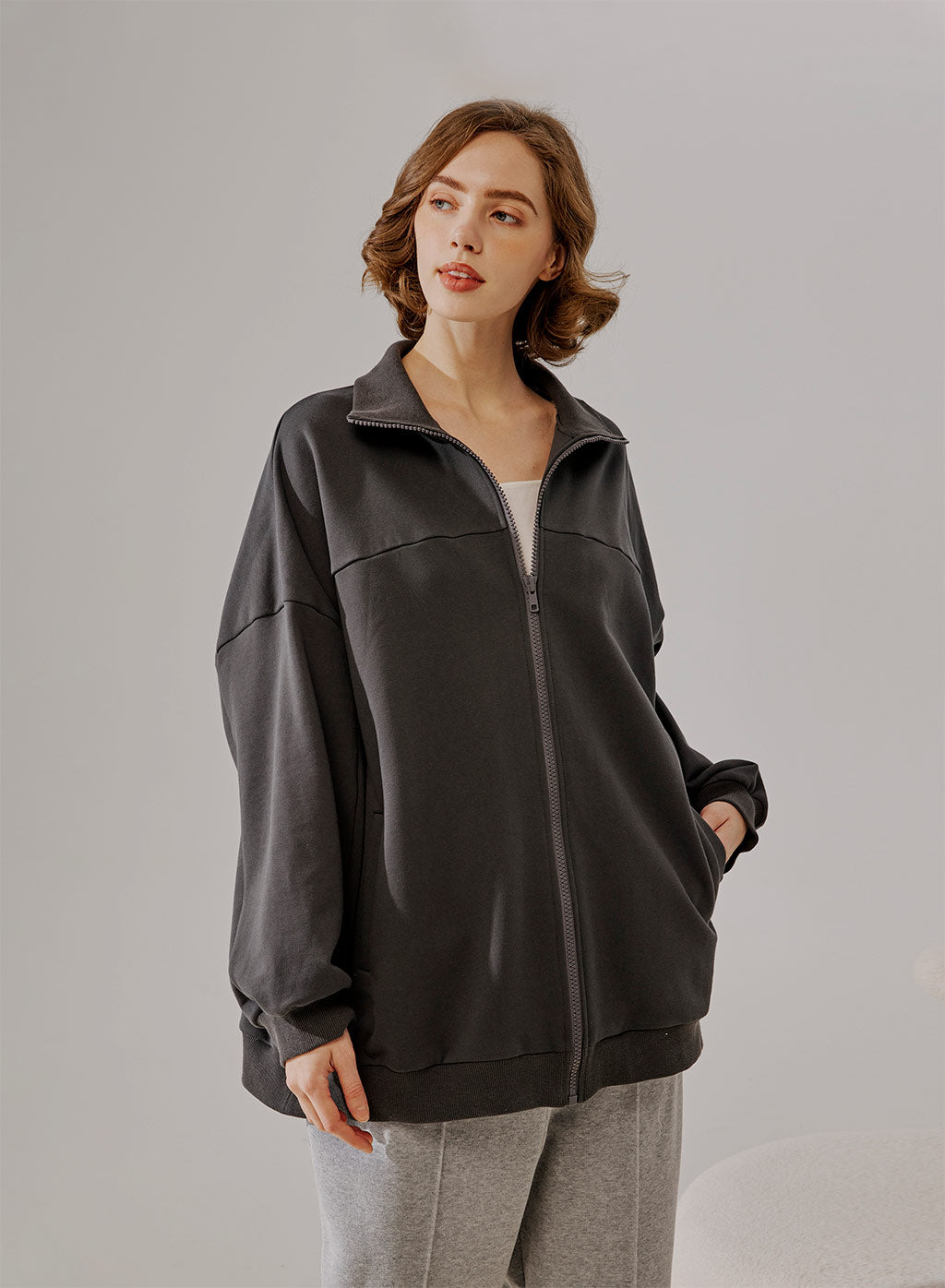 Boyfriend Zip-Up Hoodie