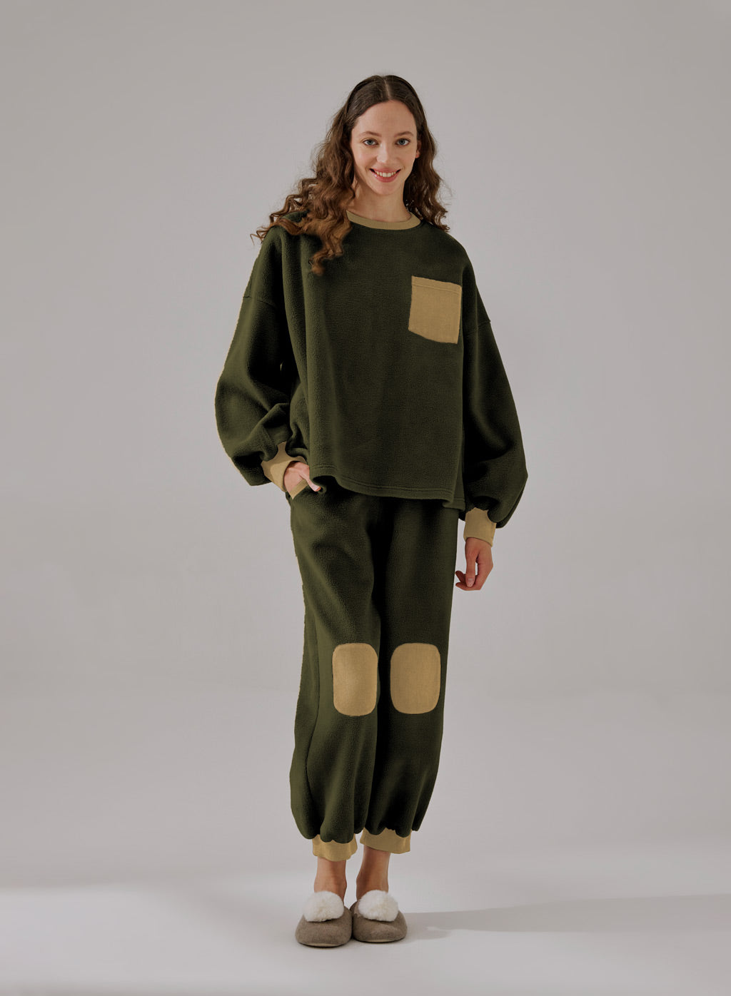 Fleece Color-Block Sweatshirt