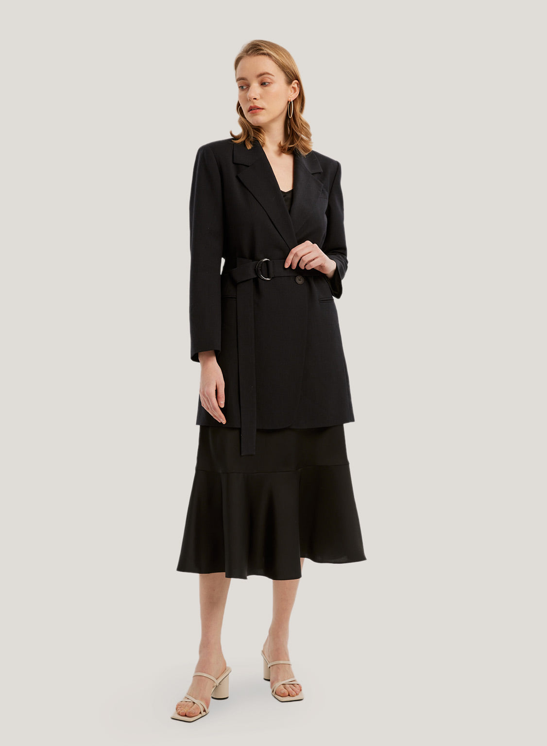 belted blazer