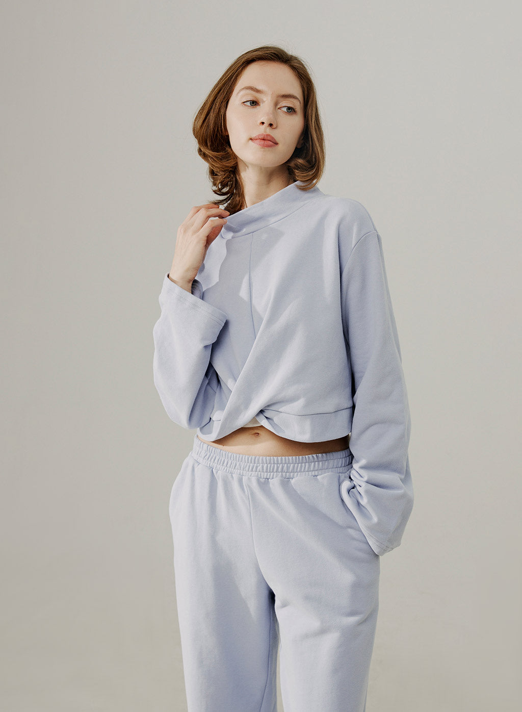 Mock Neck Crop Top