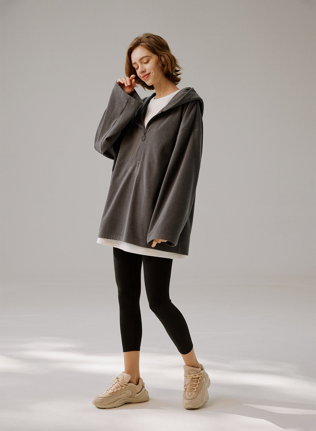 Oversized Half-Zip Hoodie