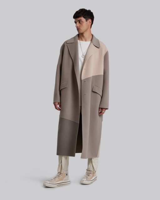 1 ×Paneled Cashmere Coat