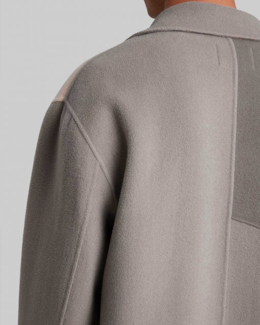 1 ×Paneled Cashmere Coat