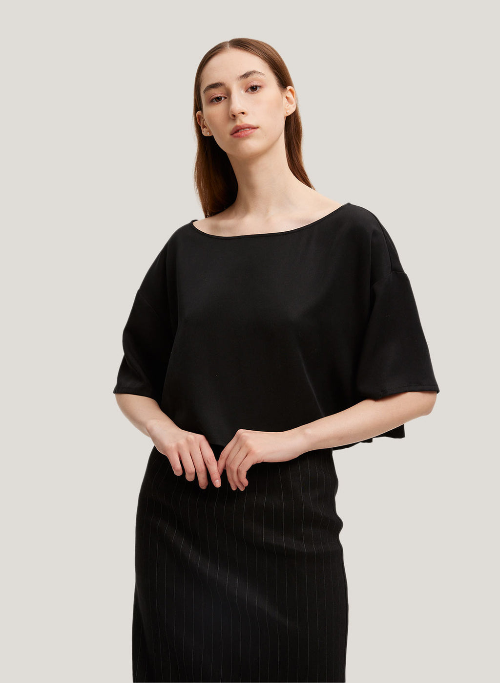 Boxy Scoop Neck Top