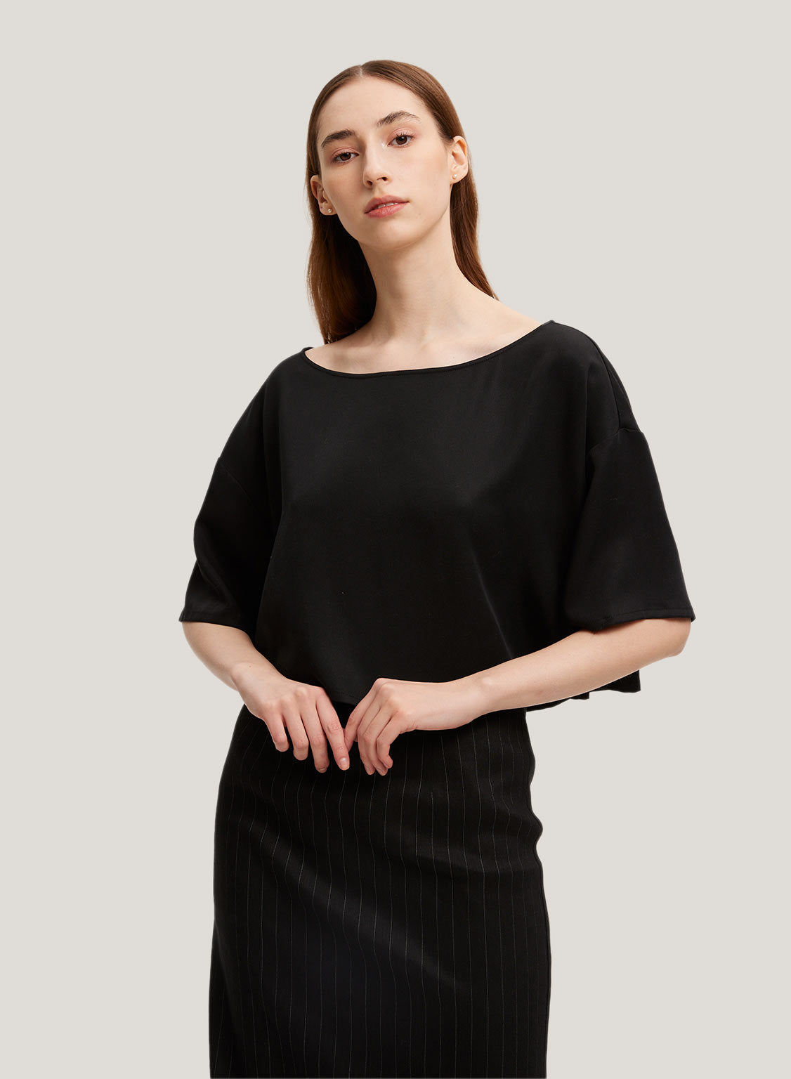 Boxy Scoop Neck Top