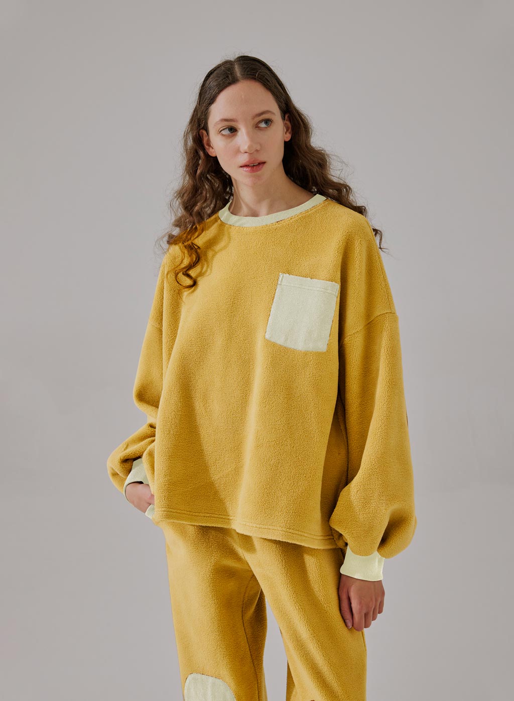 Fleece Color-Block Sweatshirt