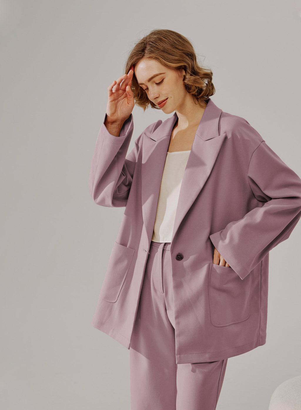 Large Peak Lapel Blazer