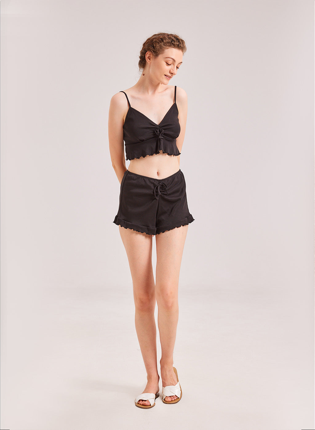 Strappy Ruffle Cami Top