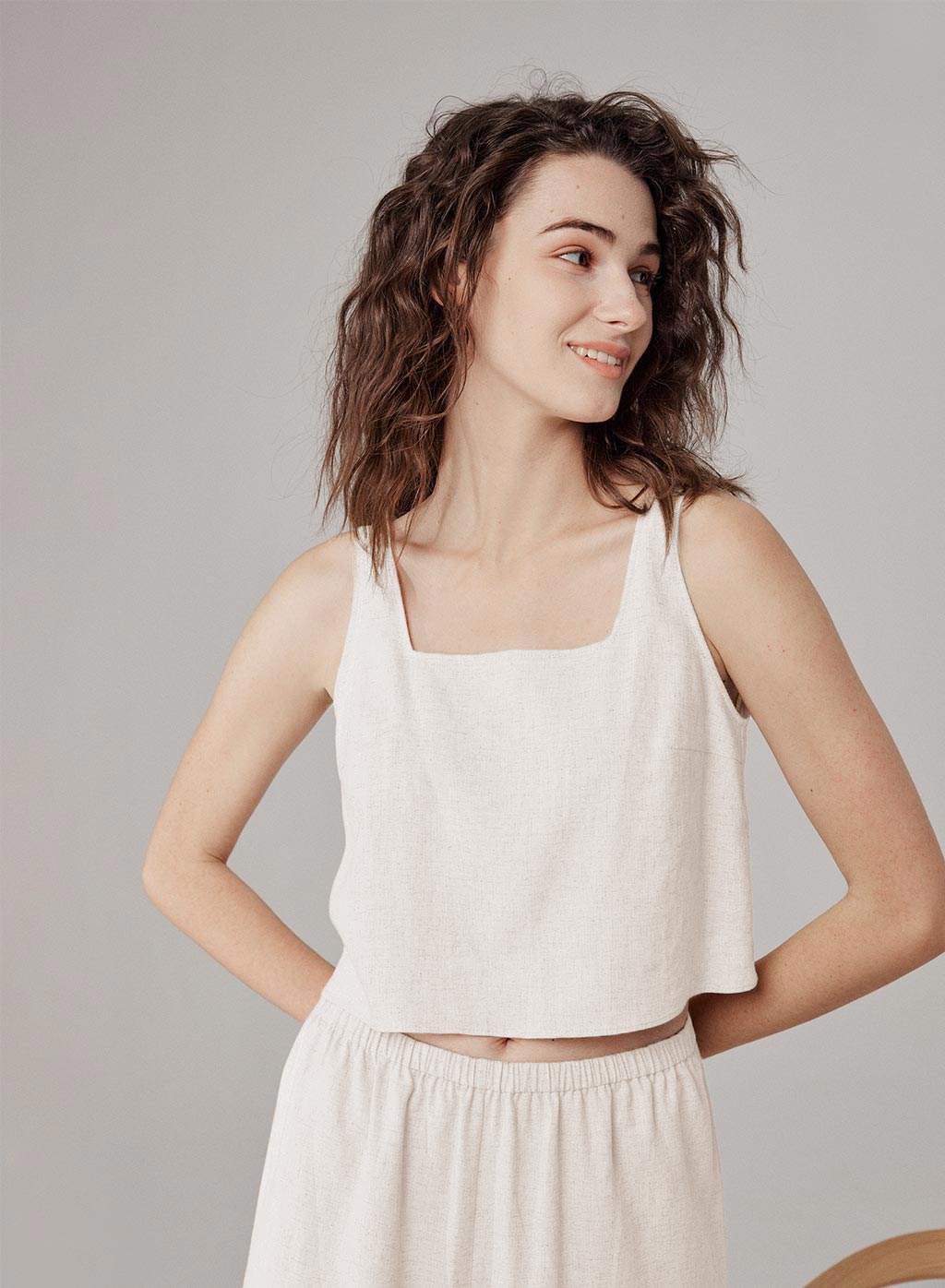 Wide Strap Crop Top